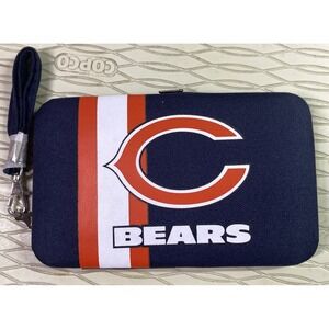 NFL Chicago Bears Wristlet Wallet Phone & Id Holder Blue/White/Orange 4x6x1/2"‎
